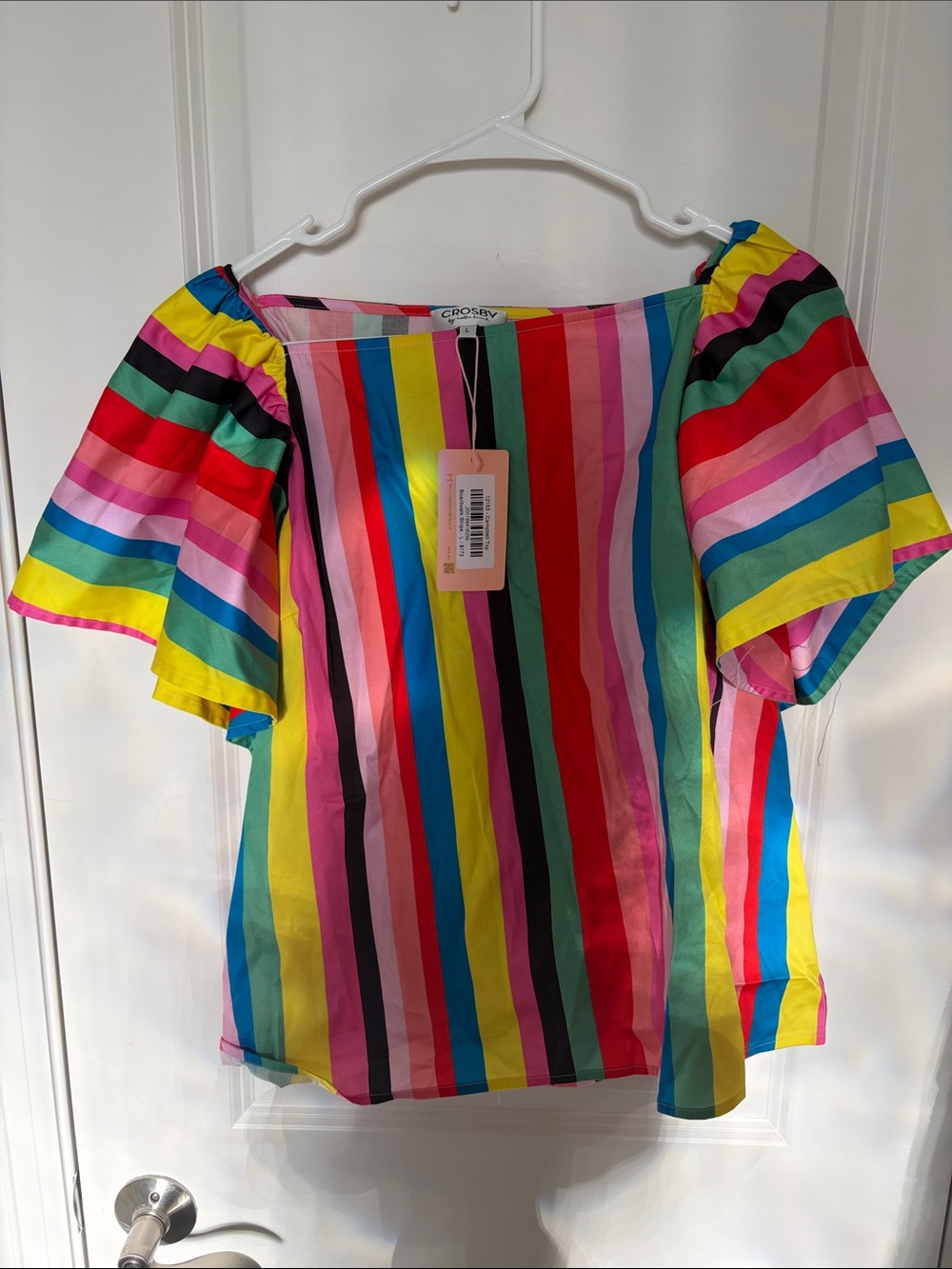 Crosby Vibrant Multi-Stripe Top